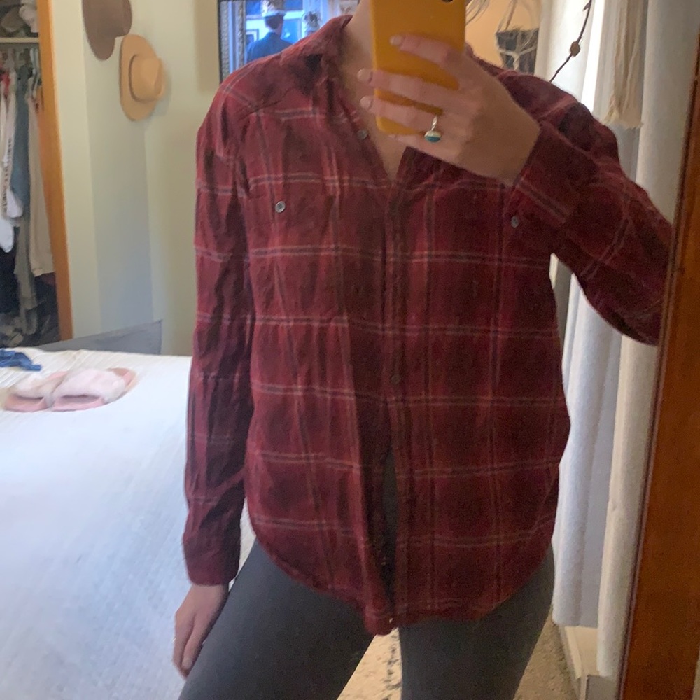 Maroon billabong flannel